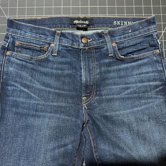 Madewell Men's Dark Blue Skinny Jeans - Picture 3 of 6